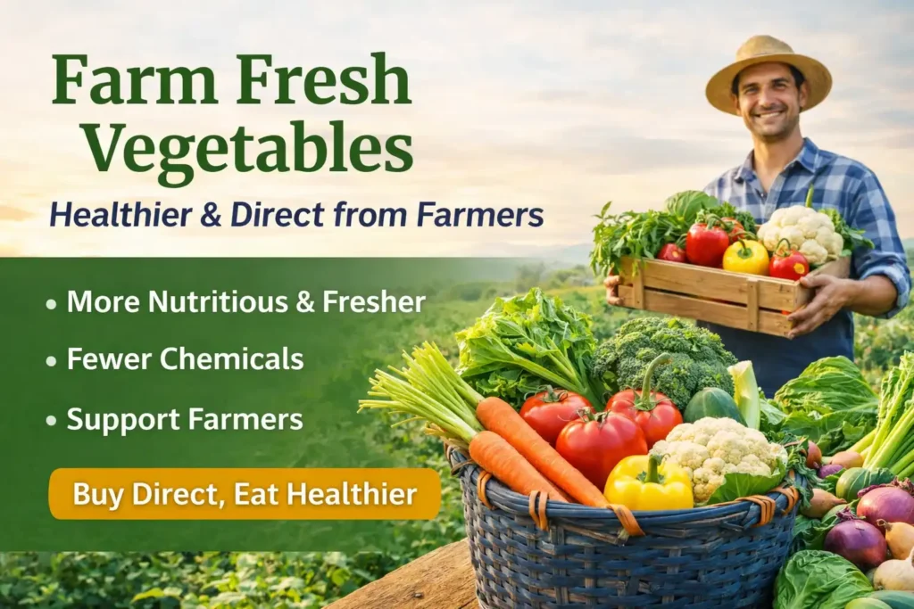 farm fresh vegetables benefits buying directly from farmers healthy organic vegetables annadata krishi