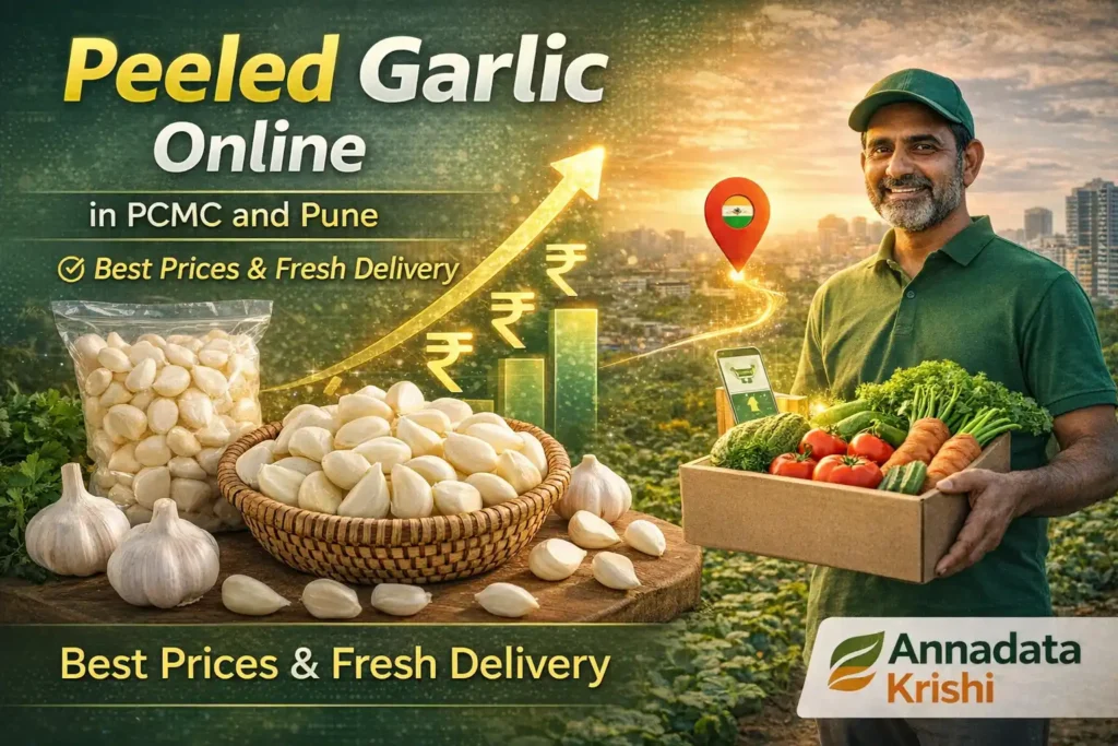peeled garlic online pune fresh delivery annadata krishi